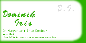 dominik iris business card